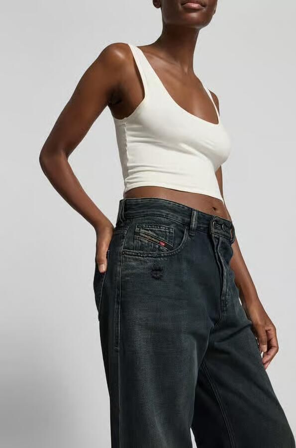 Diesel Wide fit jeans met logopatch