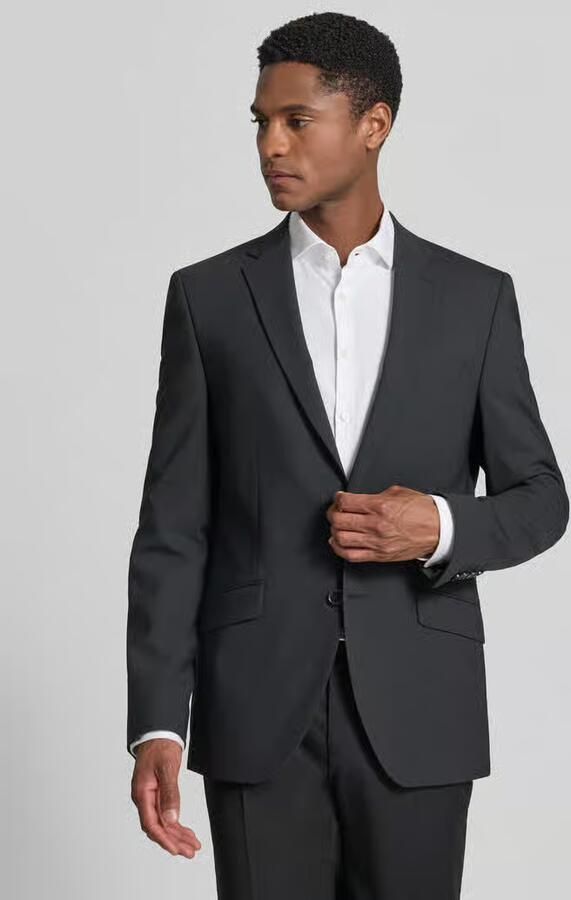 Digel slim fit 2-knoops colbert met klepzakken model 'Allan'