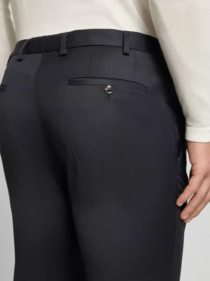 Digel Slim fit pantalon met persplooien model 'Move Apollo'