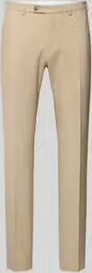 Digel slim fit pantalon van scheerwolmix met paspelzakken achter model 'Apollo'