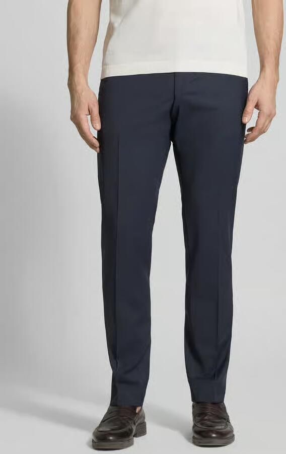 Digel slim fit pantalon van scheerwolmix met paspelzakken achter model 'Apollo' - Foto 3