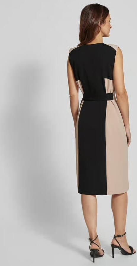 DKNY Knielange jurk in wikkellook - Foto 1