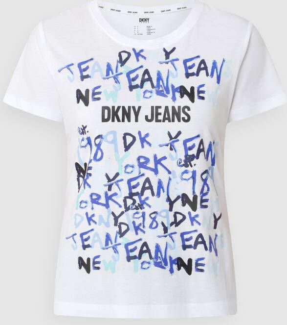 DKNY Jeans T-shirt van mix van katoen en modal