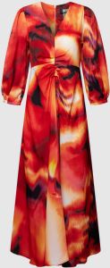 DKNY Midi-jurk van satijn met all-over motief