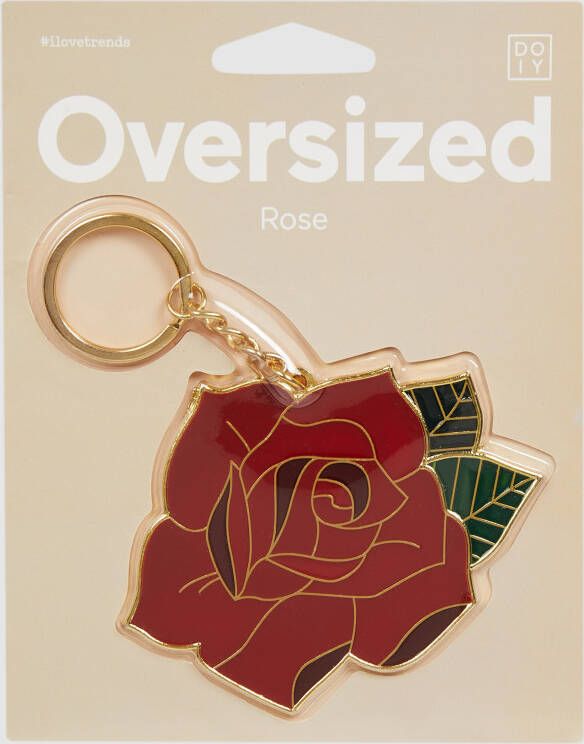 Doiy Sleutelhanger van metaal model 'Oversized Rose'