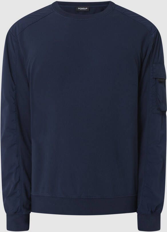 Dondup Sweatshirt met contrastkleurige inzetten