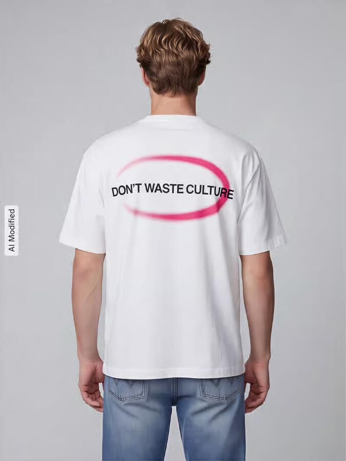 Don´t Waste Culture oversized t-shirt van katoenmix model 'LIRA'