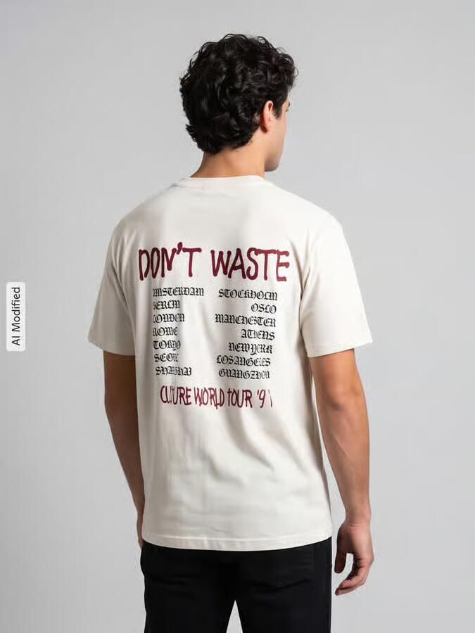 Don´t Waste Culture oversized t-shirt van puur katoen model 'JOVI'