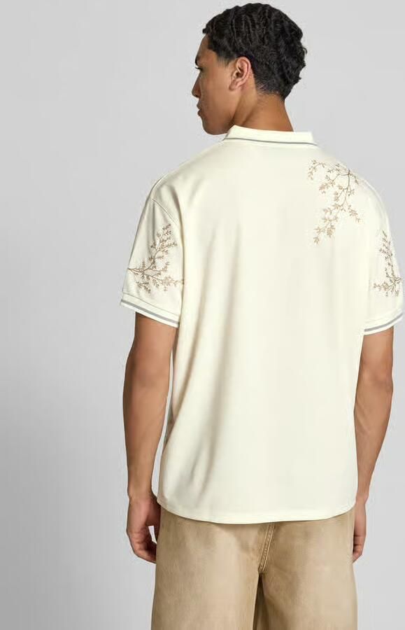 Don´t Waste Culture Poloshirt met florale allover-stitching - Foto 2