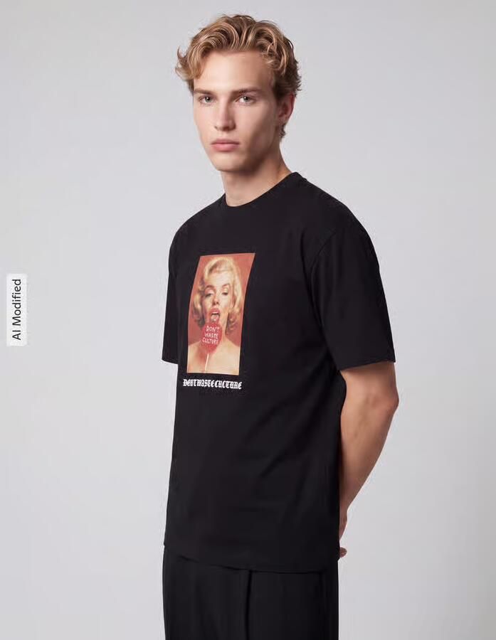 Don´t Waste Culture Regular fit t-shirt van puur katoen model 'ARLOI' - Foto 2