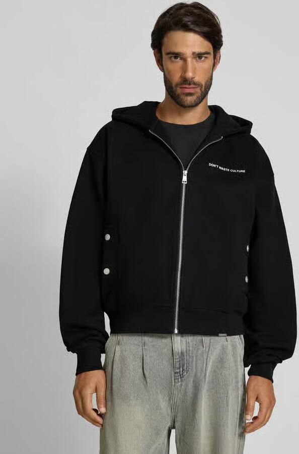 Don´t Waste Culture Sweatjack met capuchon en logoprint model 'Baelen' - Foto 2