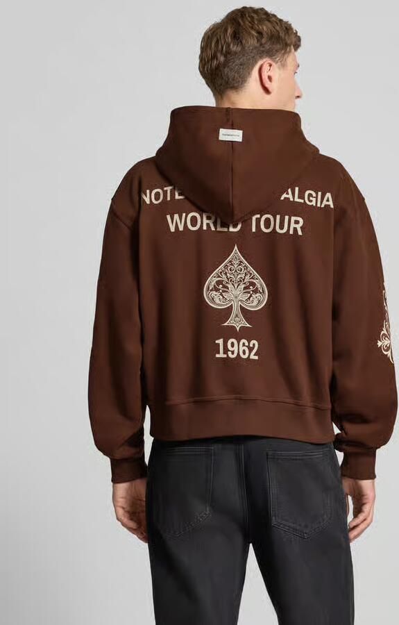 Don´t Waste Culture Sweatjack met labeldetail model 'Rhegan'