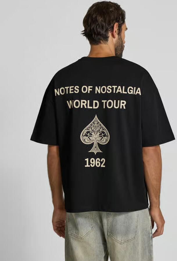 Don´t Waste Culture T-shirt met labelprint model 'Javari'