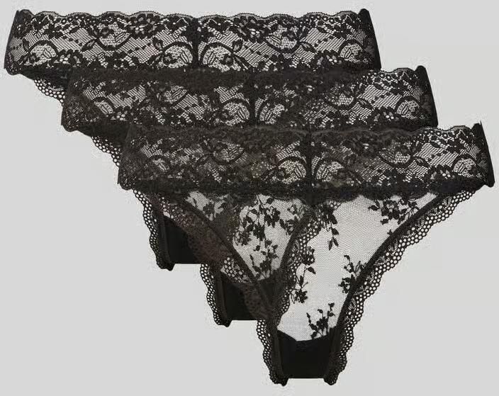 Dorina String van kant model 'LANA LACE' in een set van 3 stuks