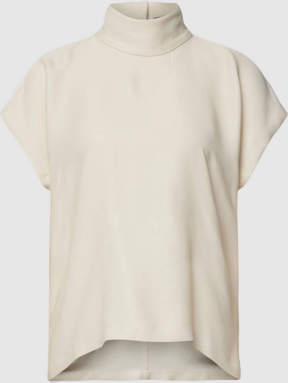Drykorn Ecru Overhemd met Opstaande Kraag en Ruchedetails Beige Dames
