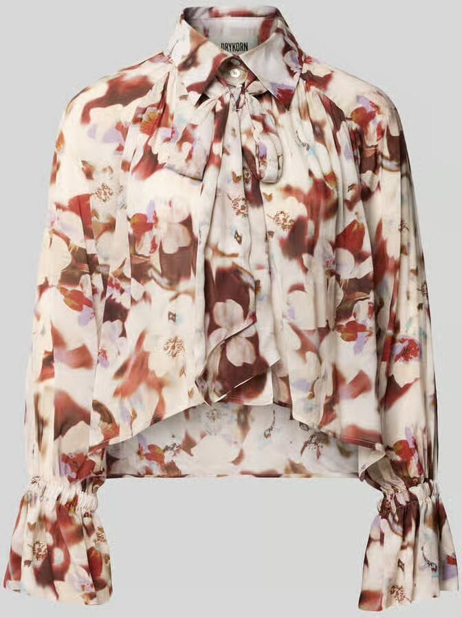 Drykorn Blouse met strik model 'VAELIE'