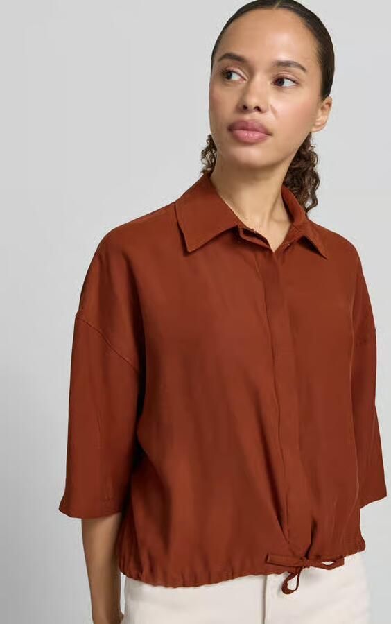Drykorn Blouse met tunnelkoord aan de zoom model 'LAINAY'