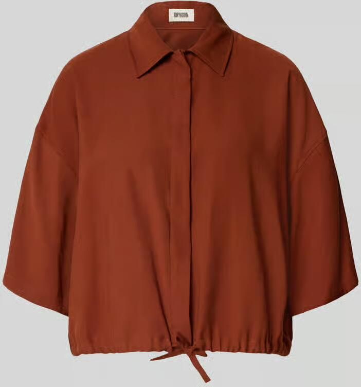 Drykorn Blouse met tunnelkoord aan de zoom model 'LAINAY' - Foto 2