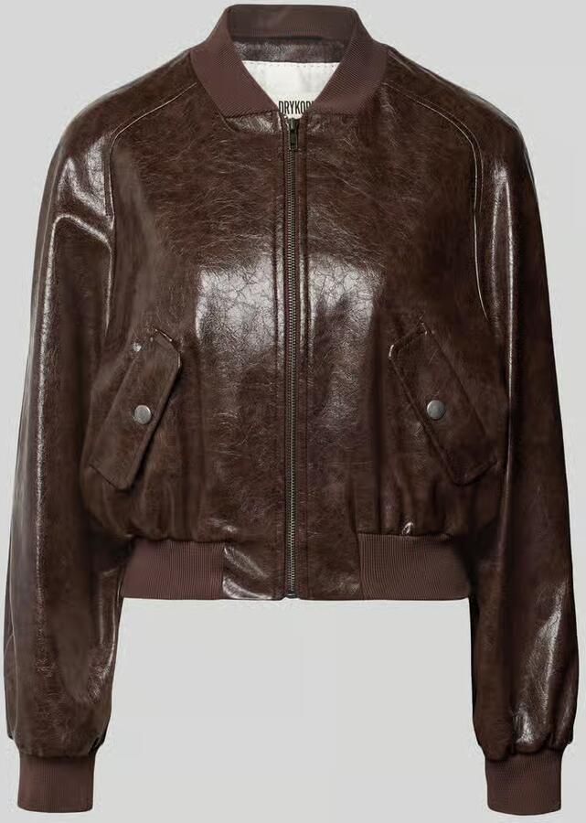 Drykorn Bomberjack in leerlook model 'MARHAM'