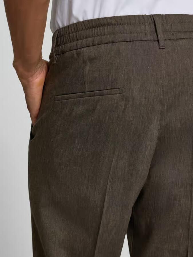 Drykorn Broek met vouw en elastische band model 'CHASY'