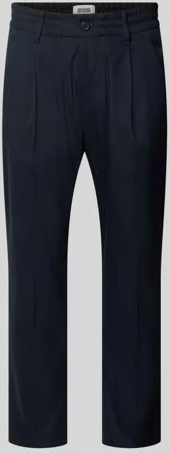 Drykorn Tapered fit bandplooibroek met elastische band model 'CHASY' - Foto 2