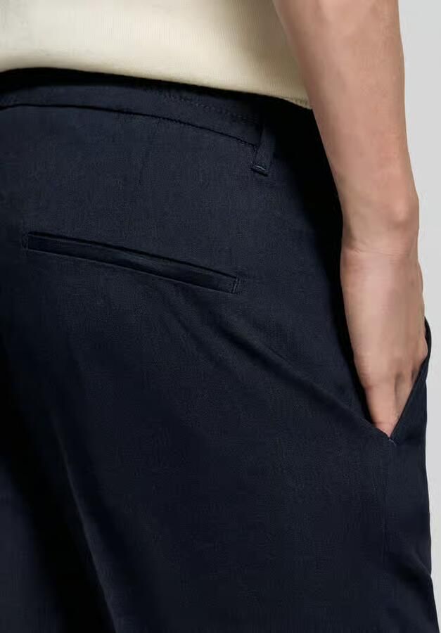 Drykorn Tapered fit bandplooibroek met elastische band model 'CHASY'
