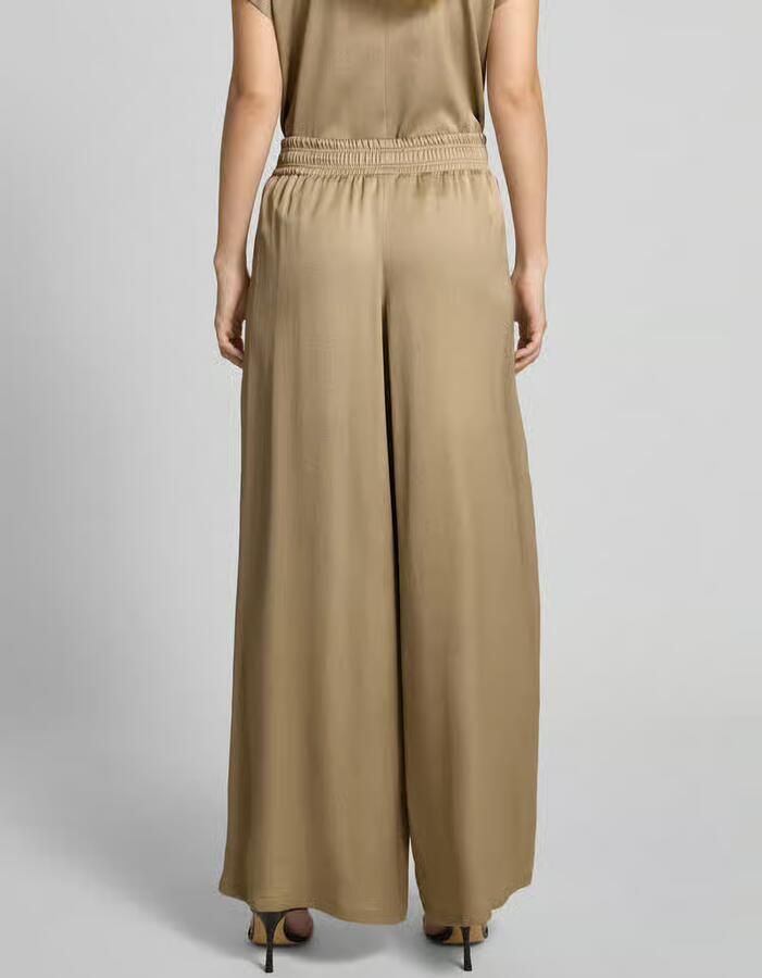 Drykorn Broek met wijde pijpen en elastische band model 'CEILING'