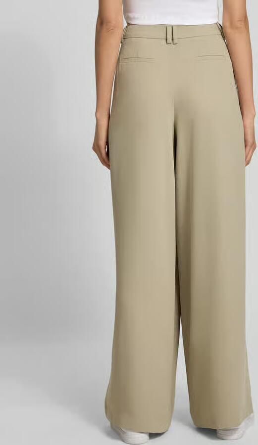 Drykorn Broek met wijde pijpen en steekzakken model 'BROAD'