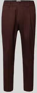 Drykorn Tapered fit bandplooibroek met elastische band model 'CHASY'