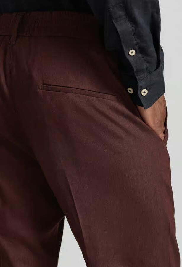 Drykorn Tapered fit bandplooibroek met elastische band model 'CHASY'