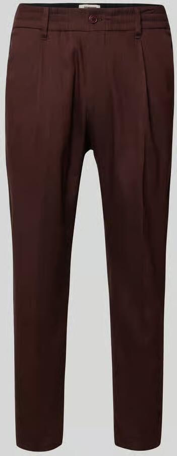 Drykorn Tapered fit bandplooibroek met elastische band model 'CHASY' - Foto 2