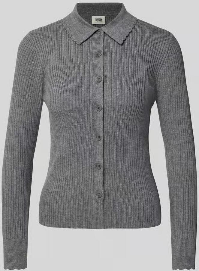 Drykorn Cardigan van lanawol met polokraag model 'ARHANYA'