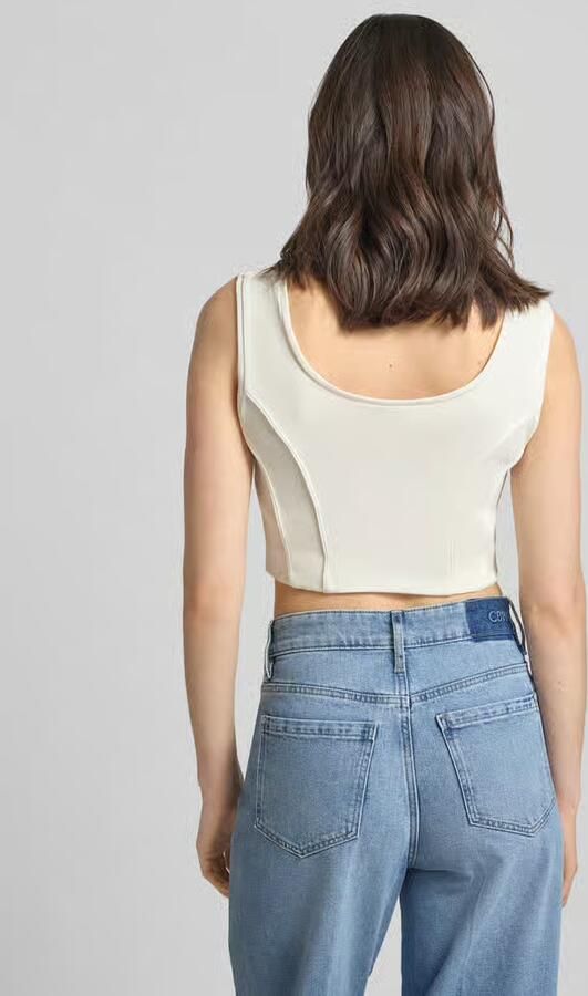 Drykorn Crop top met ronde hals model 'AGAPA' - Foto 2