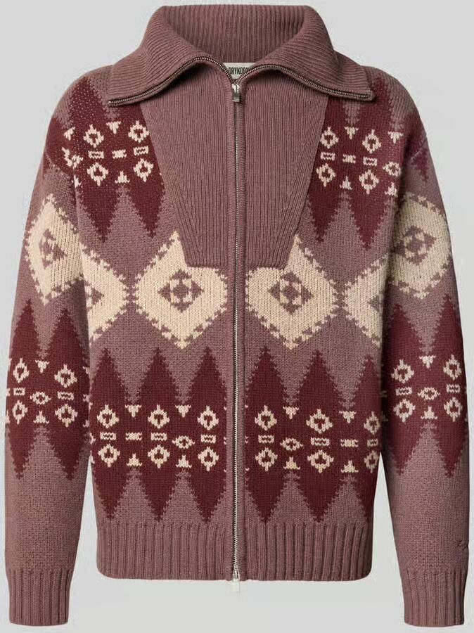 Drykorn Gebreid jack met abstract motief