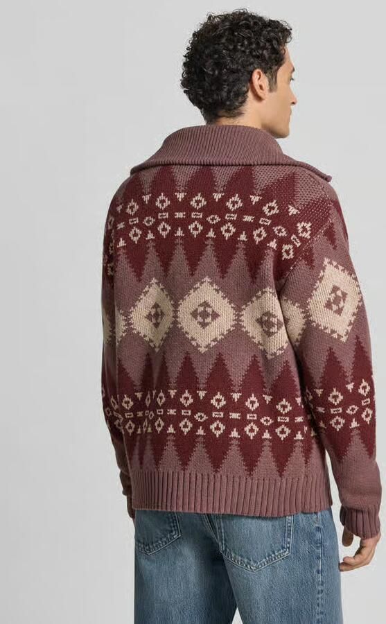 Drykorn Gebreid jack met abstract motief - Foto 3