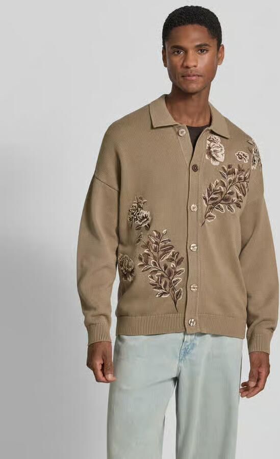 Drykorn Gebreid jack met bloemen borduursel model 'GILOO' - Foto 2