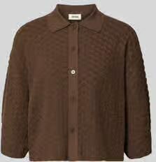 Drykorn Gebreid shirt met 3 4-mouwen en knoopsluiting model 'LOYSIA'