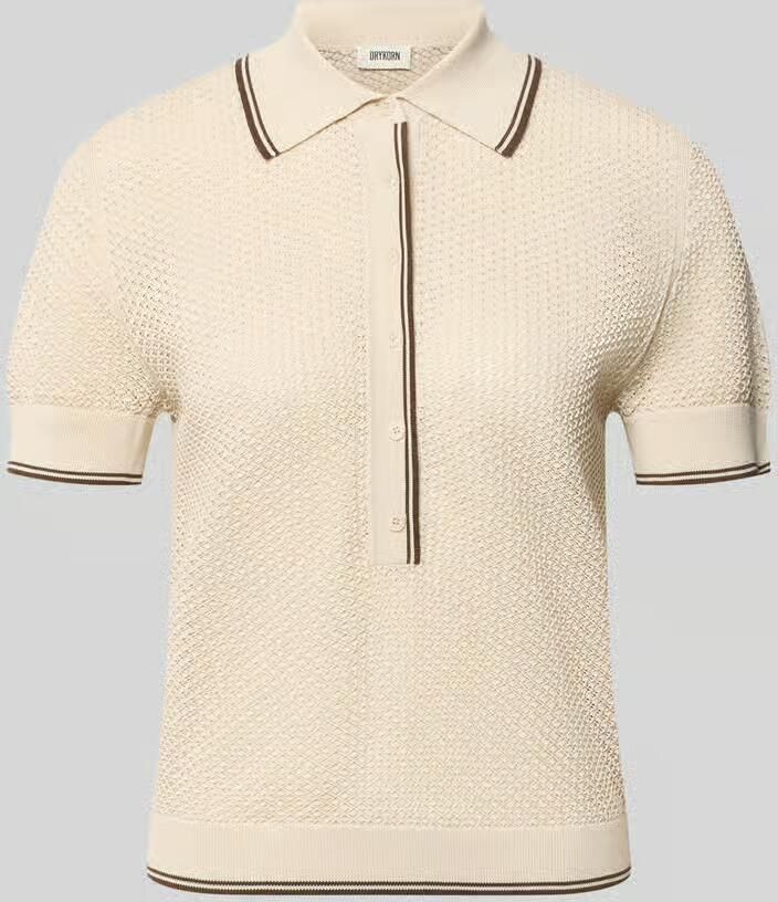Drykorn Gebreid shirt met polokraag en knoopsluiting model 'MEROPE' - Foto 2