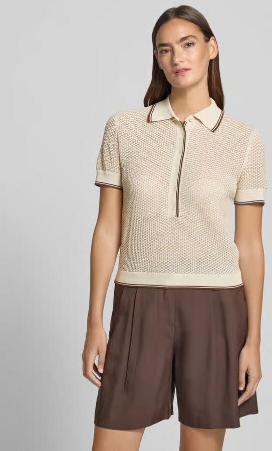 Drykorn Gebreid shirt met polokraag en knoopsluiting model 'MEROPE' - Foto 2