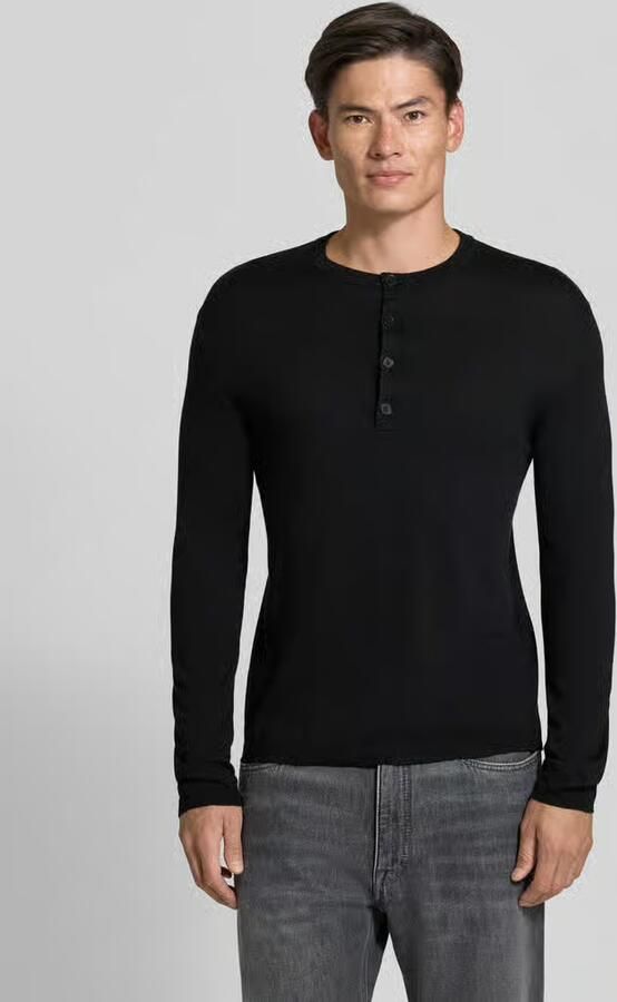 Drykorn Gebreide pullover met henley-kraag - Foto 3