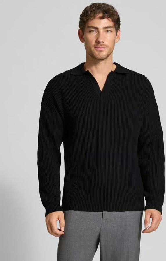 Drykorn Gebreide pullover met polokraag