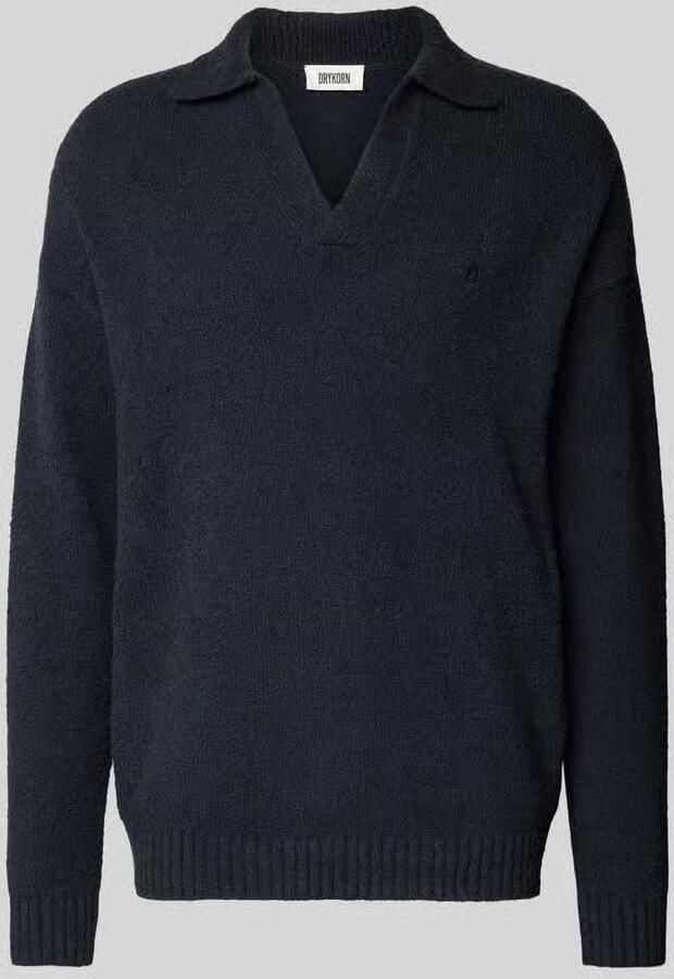 Drykorn Gebreide pullover met ribboorden model 'RUSTINO'