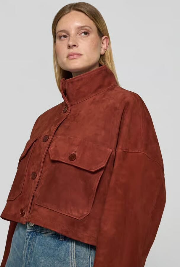 Drykorn Jack in leerlook met klepzakken model 'ARKLOW'