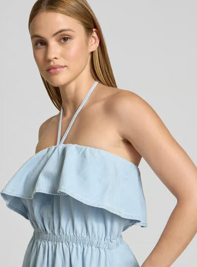 Drykorn Jeansjurk met halternek model 'LUMIRA'