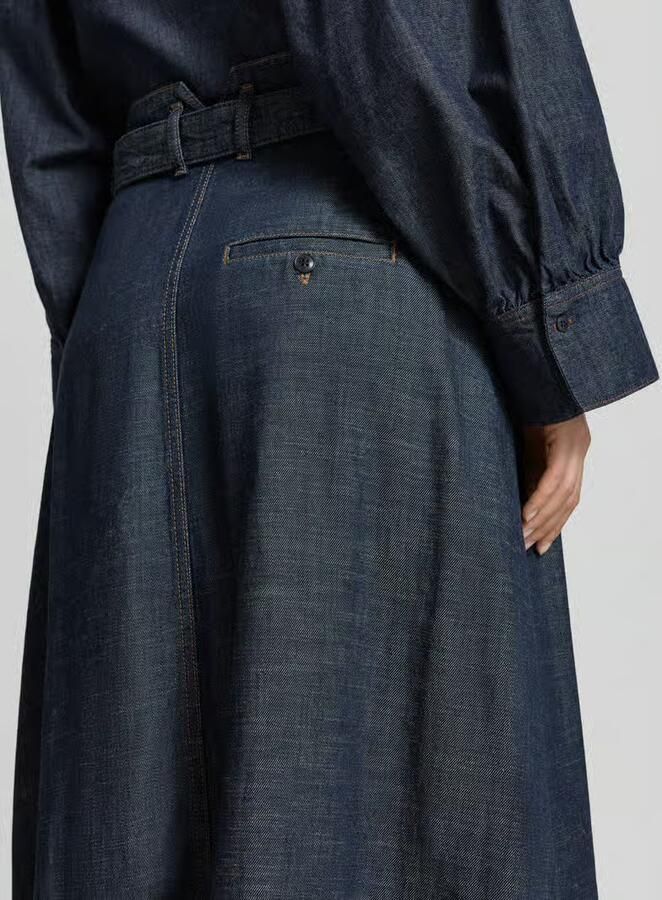 Drykorn jeansrok van lyocellmix met strikceintuur model 'EDMEA'