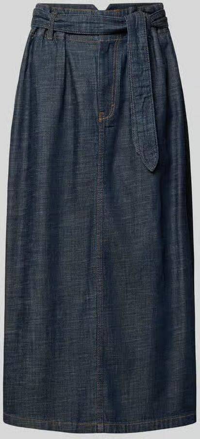 Drykorn jeansrok van lyocellmix met strikceintuur model 'EDMEA' - Foto 2