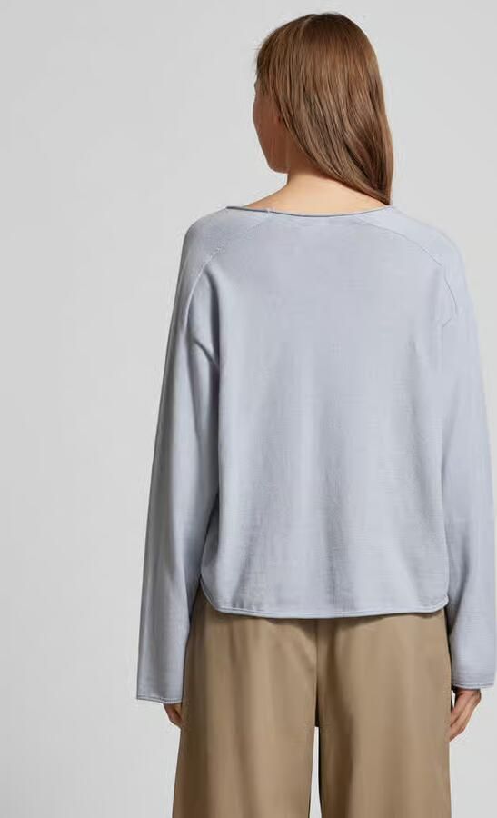 Drykorn Korte gebreide pullover met boothals - Foto 3