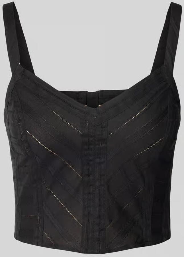 Drykorn Korte top met afgeronde V-hals model 'IRELLA' - Foto 2