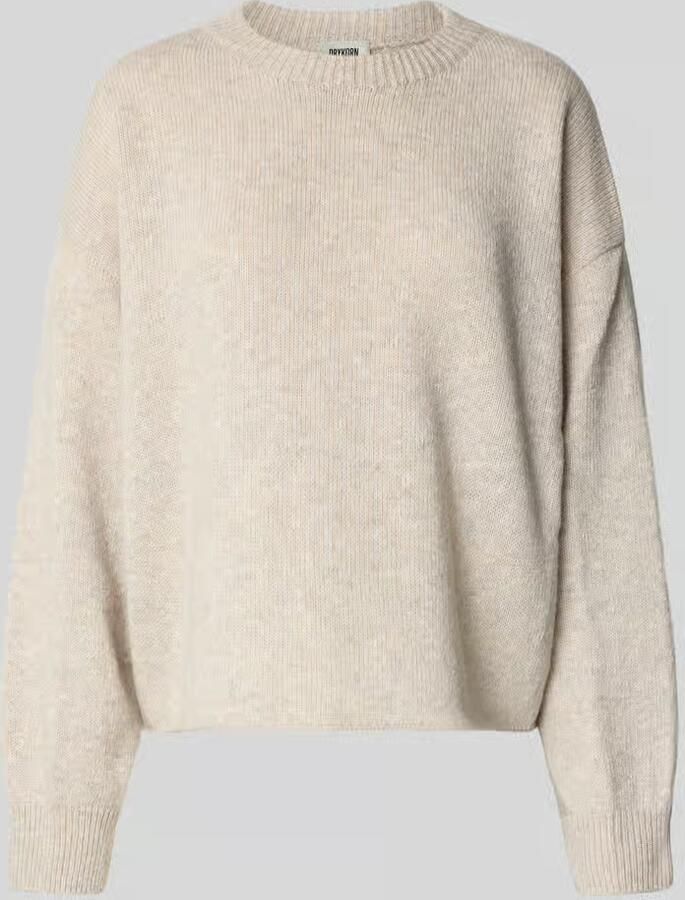 Drykorn Loose fit gebreide pullover van mix van katoen en wol model 'MALESE' - Foto 2
