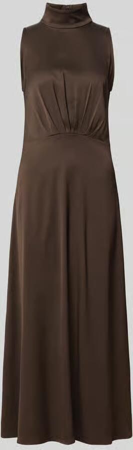 Drykorn Maxi-jurk met opstaande kraag en draperieën model 'AMABEL'